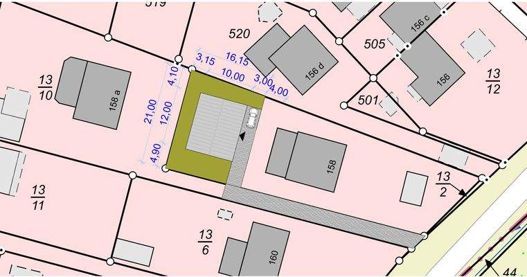 Entwurf EFH, Lageplan 