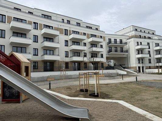 Blick zu den Balkonen