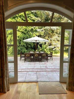 Blick vom Wohnzimmer