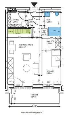Grundriss mit Maßen