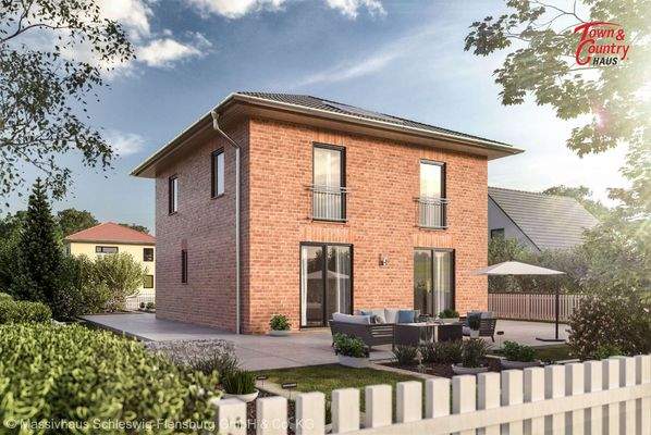 Ansicht Garten Verblendfassade