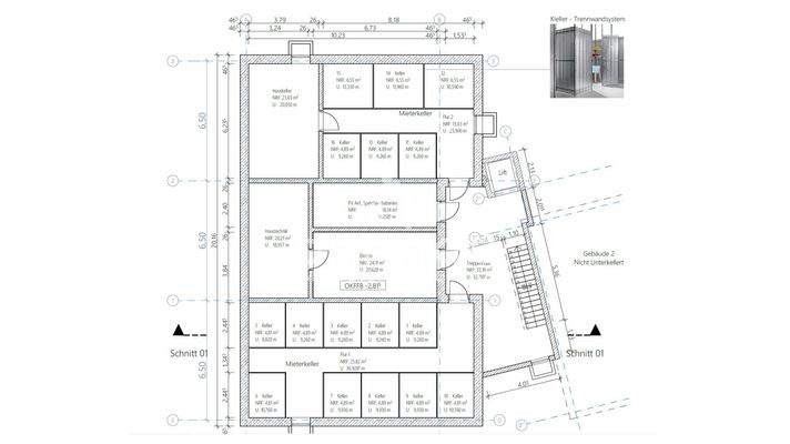 Grundriss Kellergeschoss Planzeichnung