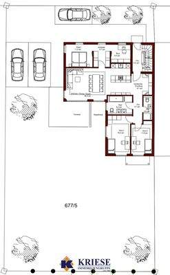 Grundriss mit Gartenansicht