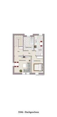 Grundriss DG visualisiert 3346