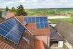 Luftaufnahme mit Blick auf die Solaranlage
