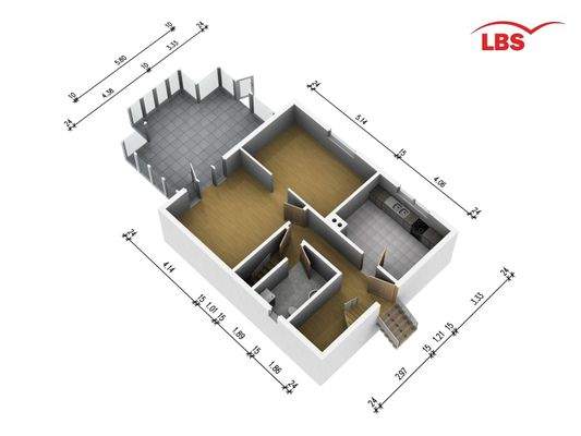 Grundriss Erdgeschoss 3D