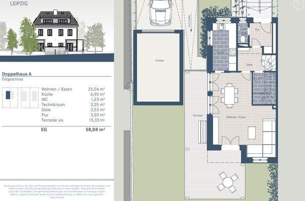 Doppelhaus A Erdgeschoss