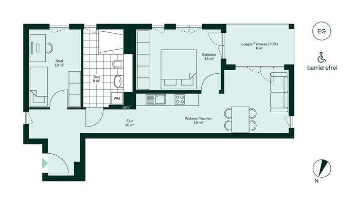 Barrierefreier und komfortabler Grundriss
