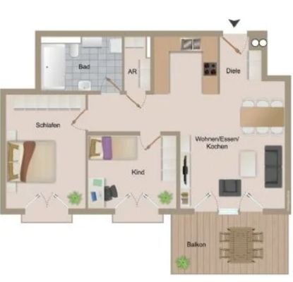 3 Zimmer Wohnung
