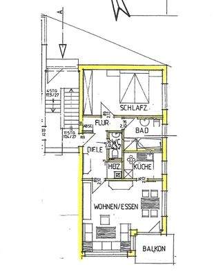 Grundriss der Wohnung