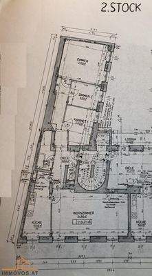 Layout der Wohnung mit 4 Zimmern