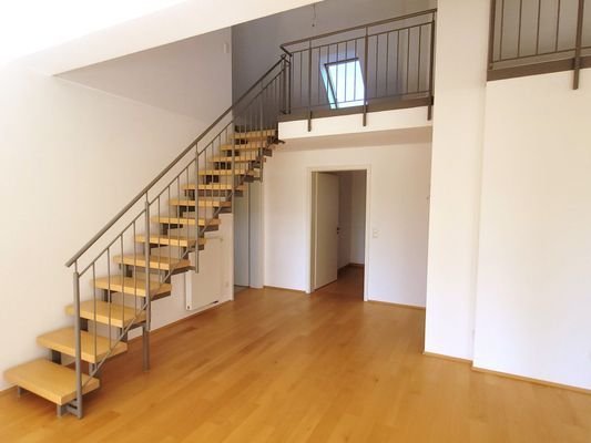 der Wohnbereich mit Galerie