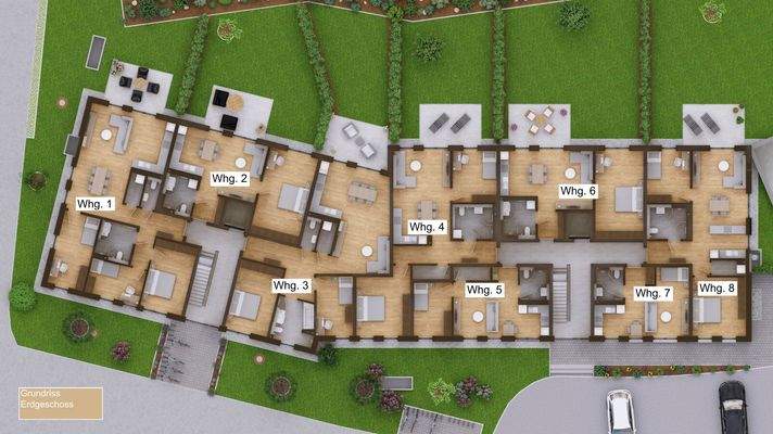 Grundriss Erdgeschoss MFH Haag