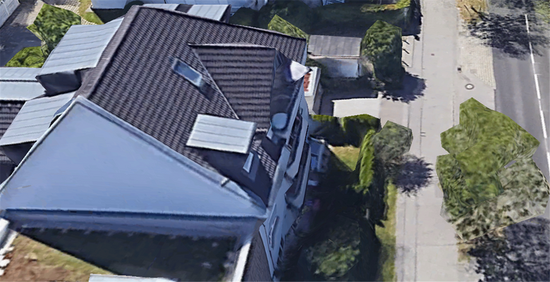 Hausansicht Luftaufnahme