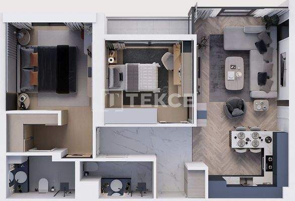 Valley View Apartments in a Prestigious Location in Çankaya Ankara