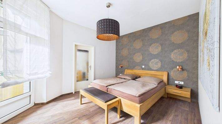 Schlafzimmer Vordergebäude Hochparterre