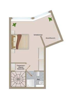 Grundriss Schlafbereich 6. OG