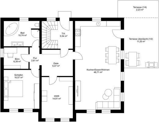 Erdgeschoss 125,96 m²