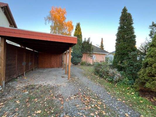 Zufahrt mit Carport