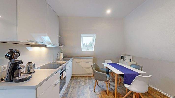 Küche im Dachgeschoss