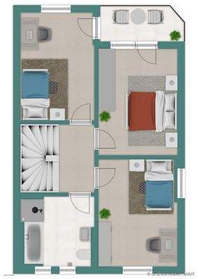 Grundriss Skizze Obergeschoss  