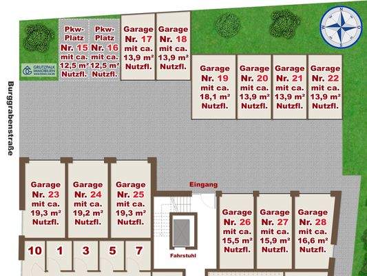 Garagen 19 und evtl. 26 frei