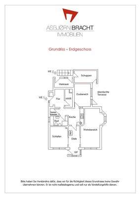 Grundriss EG ohne Gewähr - nicht maßstabsgetreu