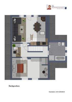 Dachgeschoss Grundriss Bild 2