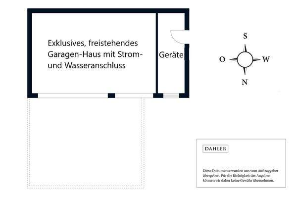 Optional: Grundriss Gäste-/Garagenhaus (Flurstück 