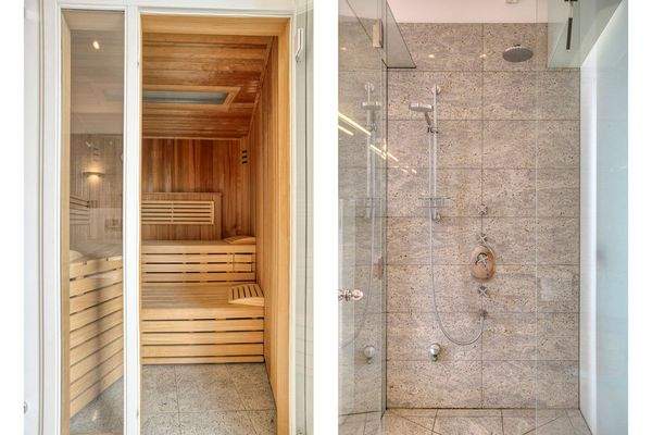 Sauna und Dusche
