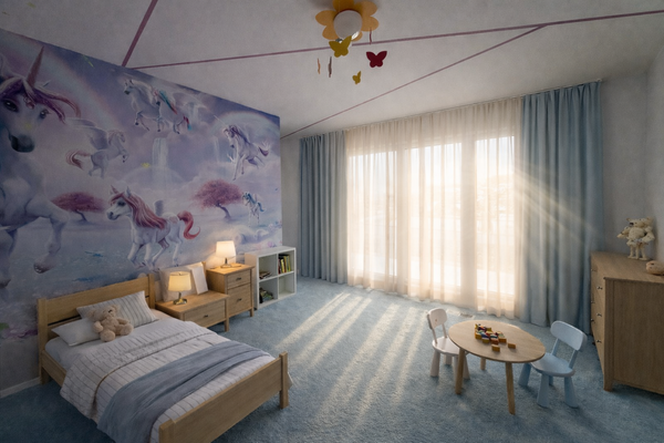 Kinderzimmer mit Ankleide