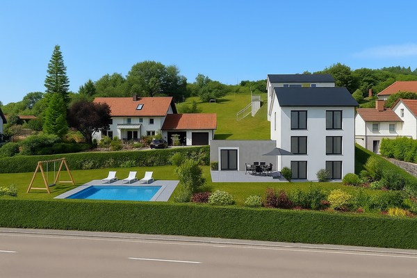 Unverbindliches Bebauungsbeispiel KI-Generiert