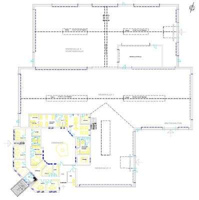 Hauptgebäude und Produktionshalle: ca. 600m² Büro- und ca. 2.400m² Produktionsfläche - Baujahr 1998/99