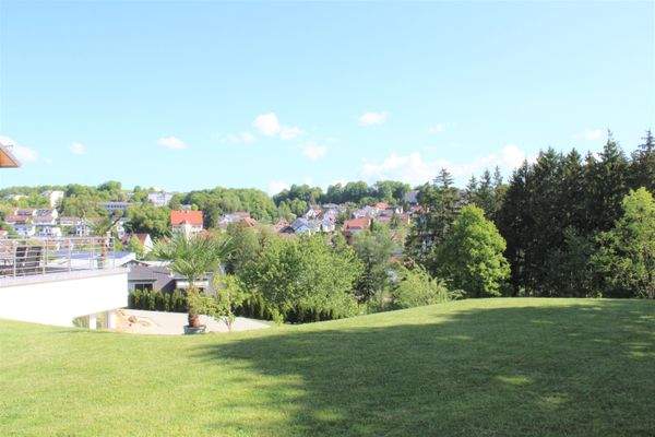 Umfangreiche Grünfläche mit Baumbestand 