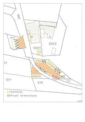 Garagen und Stellplätze (X = verkauft)