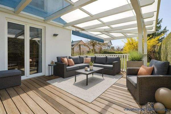 Überdachte Terrasse (visualisiert)