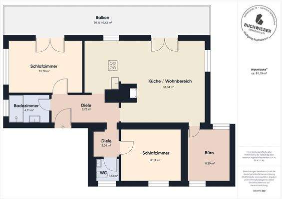 Grundriss der Wohnung
