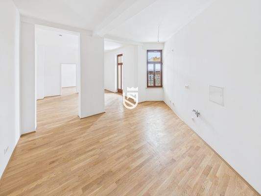 Blick auf Küchenwand