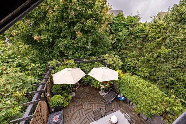 Ausblick vom DG auf die Terrasse