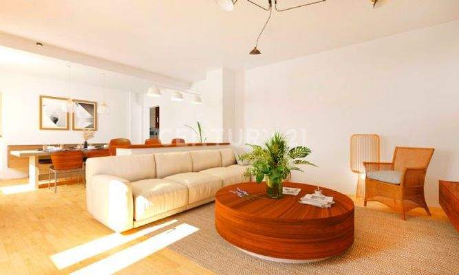 Visualisierte Sichtweise vom Balkon aus