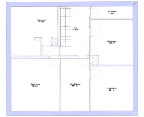 Kellergeschoss Bauplan