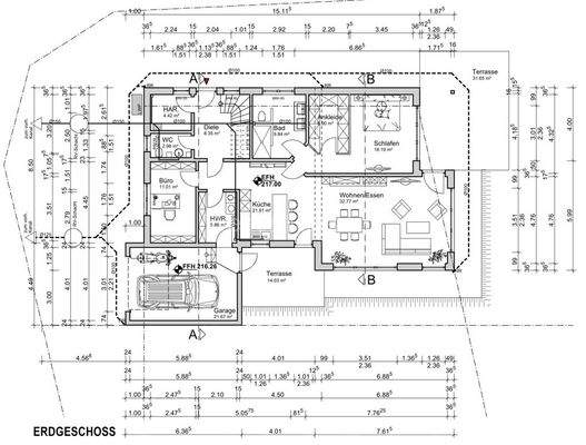 3480 geplanter Grundriss Erdgeschoss
