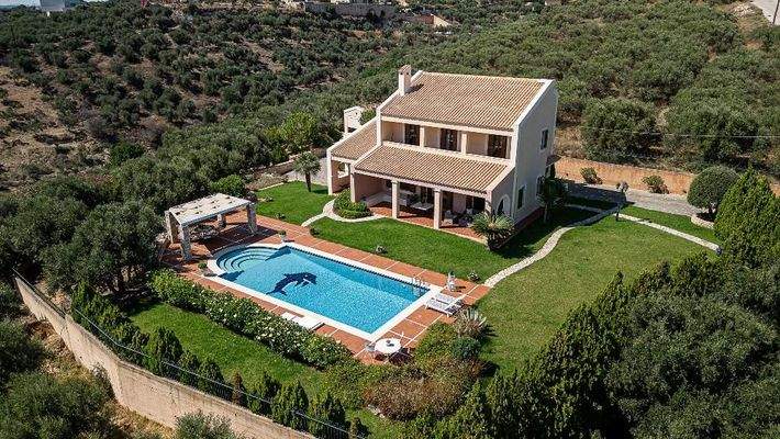 Kreta, Sternes: Luxusvilla in erhabener Lage mit perfekter Aussicht zu verkaufen