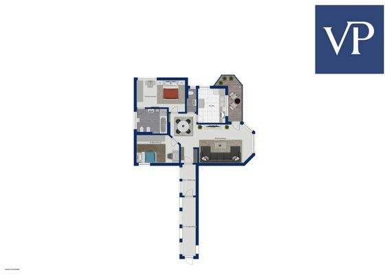 grundrissillustration bergeschoss