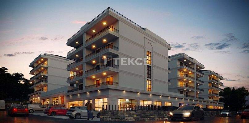Stylish City View Flats in a Complex with Pool in Bursa