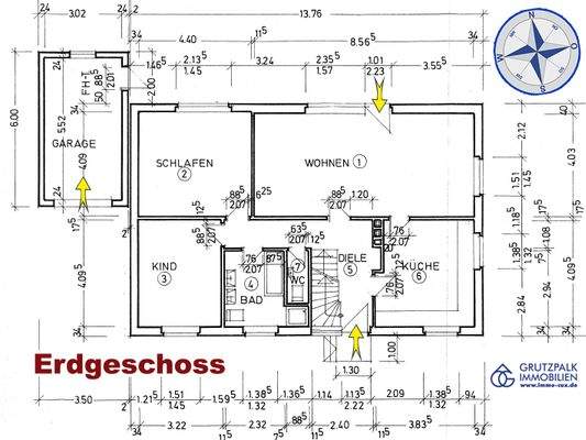 Erdgeschoss mit Garage