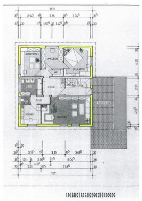 Grundriss Obergeschoss M 1:100