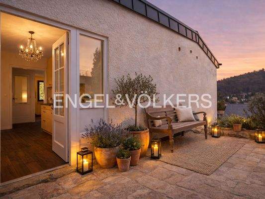 Küche mit Terrasse (mit Künstlicher Intelligenz optimiert)