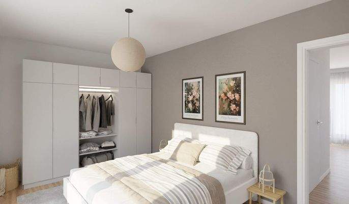 Helles und komfortables Schlafzimmer