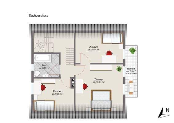 Grundriss Dachgeschoss